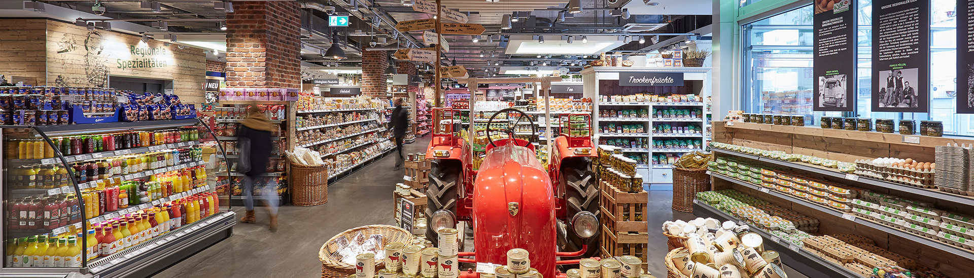 Beispielbild POS, Supermarkt Supermarkt, Frische, Sortiment, POS, Traktor, LEH, Lebensmittelhandel